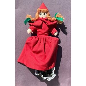 Reversible Fairy Tale Handmade Topsy Turvy Doll 7.5" Red Riding Hood Wolf Grandm